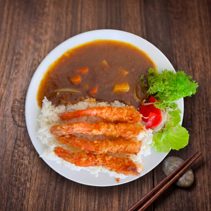 Cơm Cari Tôm ( Shrimp Curry Rice)